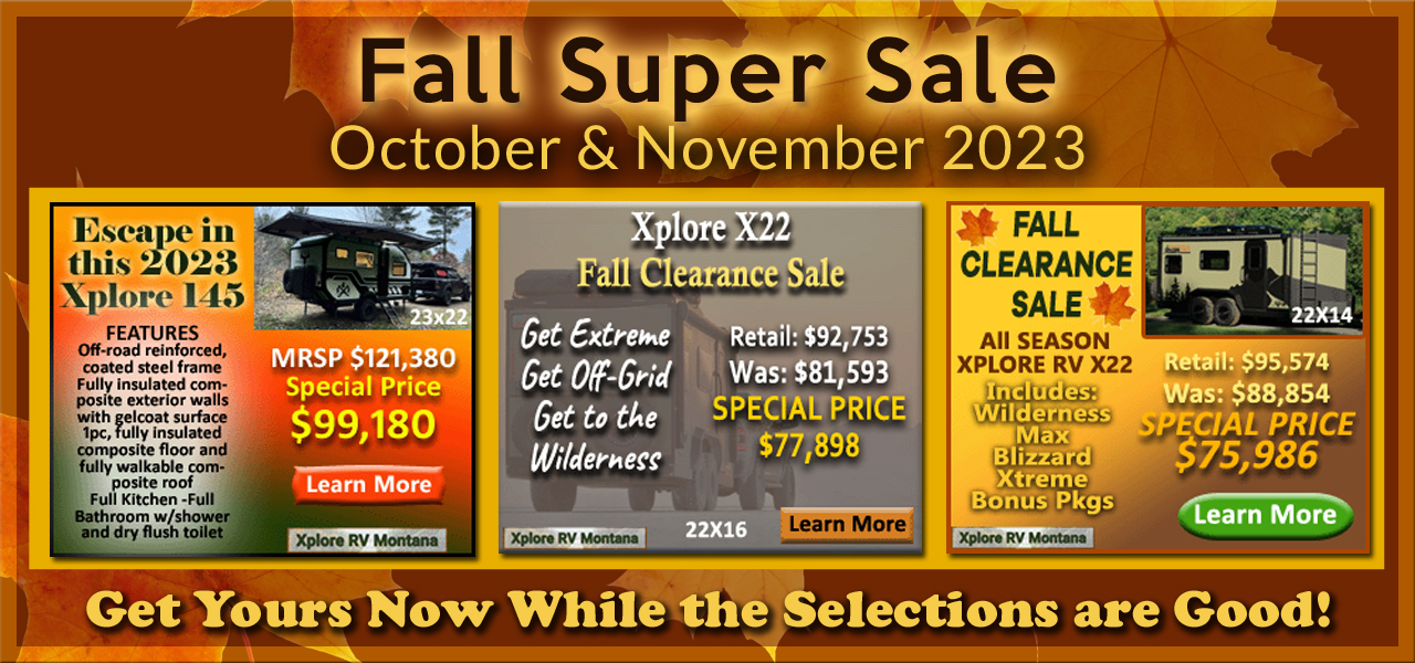 Xplore RV Fall Super Sale